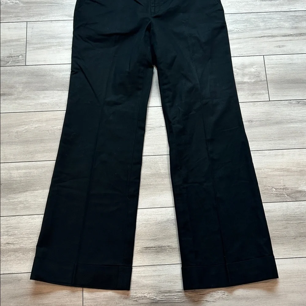 Banana Republic Jackson Fit black wide leg trouser pants size 8